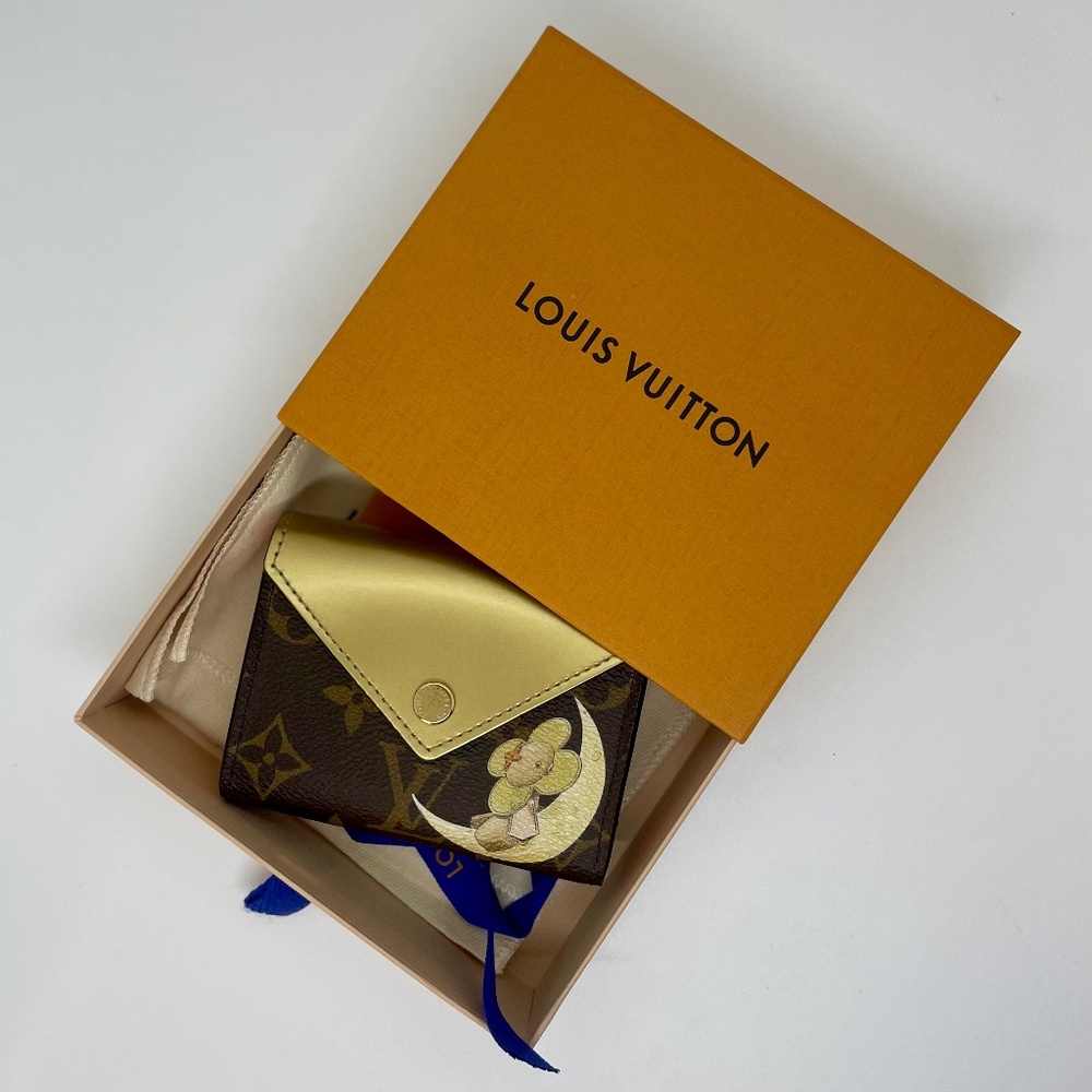 Louis Vuitton  Monogram Vivienne Card Holder Pouch Gold